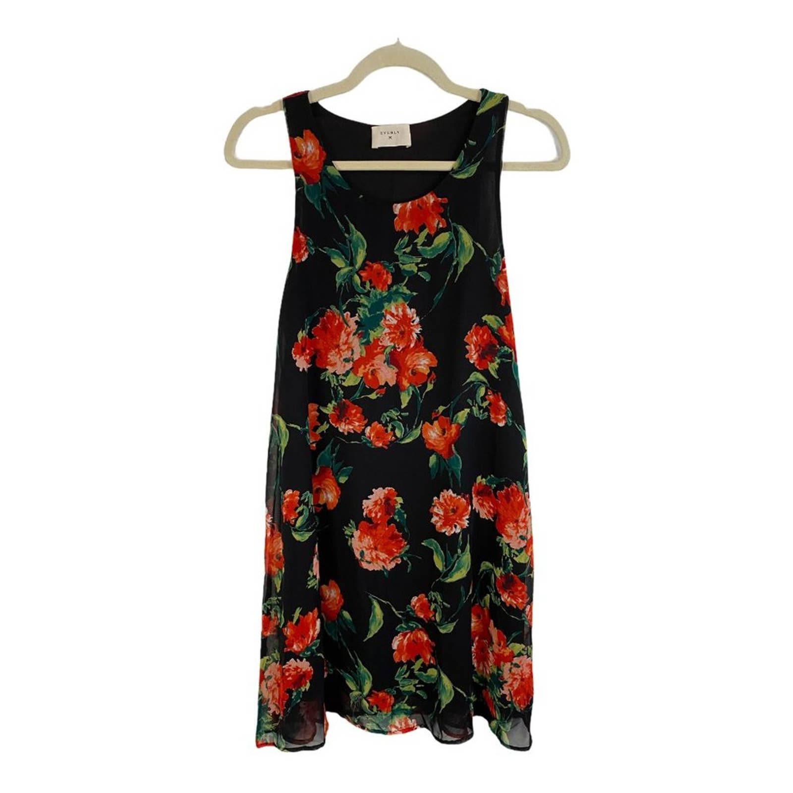 Everly Floral Sleeveless Tent Dress Size Small